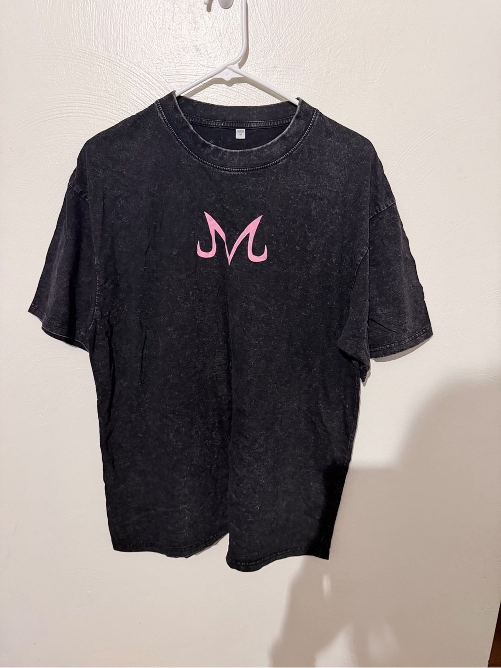 Majin Buu Vintage Washed Anime T-Shirt | Kid Buu Pink Emery Graphic Tee | Size M